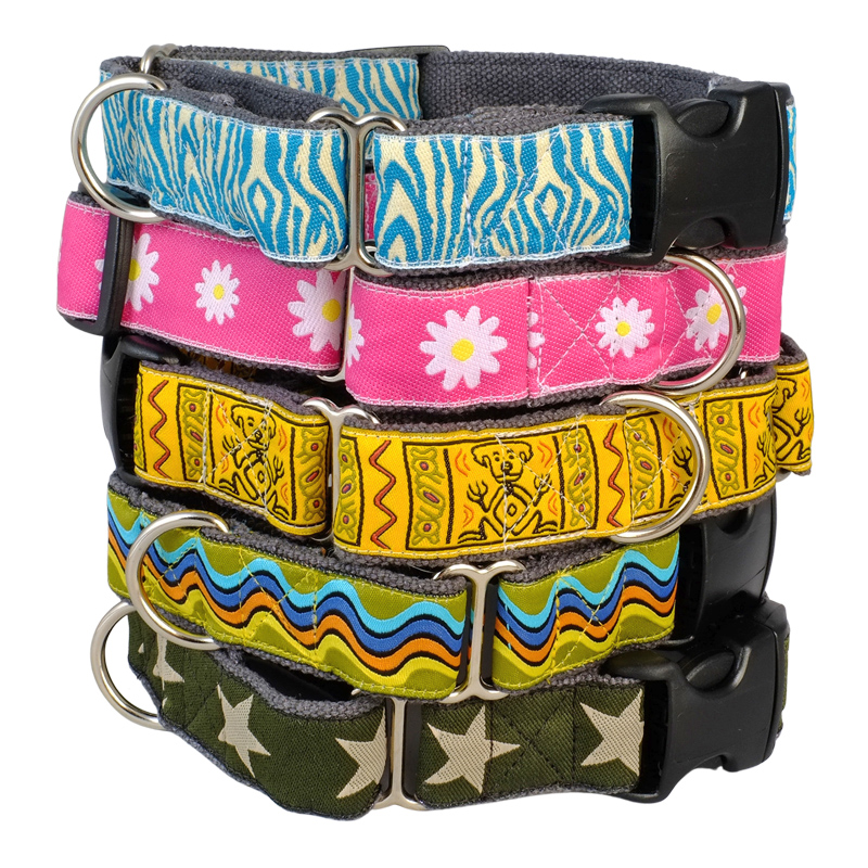 brand new earthdog eco friendly hemp buckle martingale dog collars in five styles