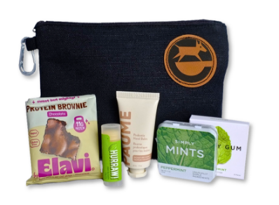 earthdog Vegan essentials bundle displayed with hemp canvas pouch